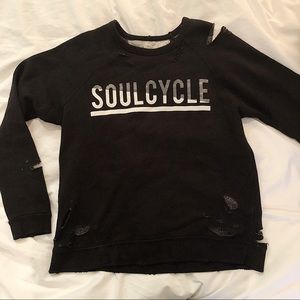 SoulCycle Distressed Pullover- Small
